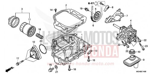 OIL PUMP (VFR1200X/XA/XL) VFR1200XE de 2014